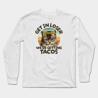 Get in Loser - Retro  missing Cat Long Sleeve T-Shirt